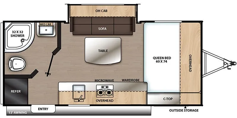 2021 Coachmen Catalina Summit 174FQS floor plan