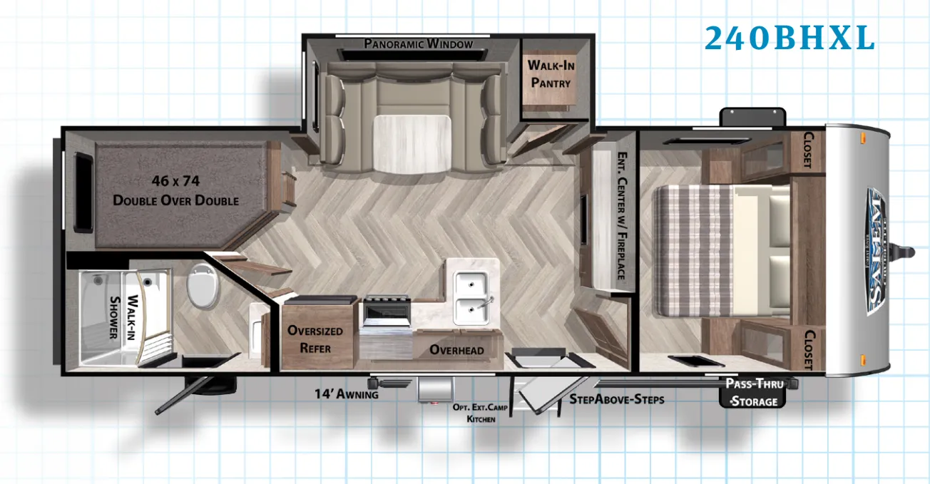 Forest River Salem Cruise Lite 240BHXL floor plan