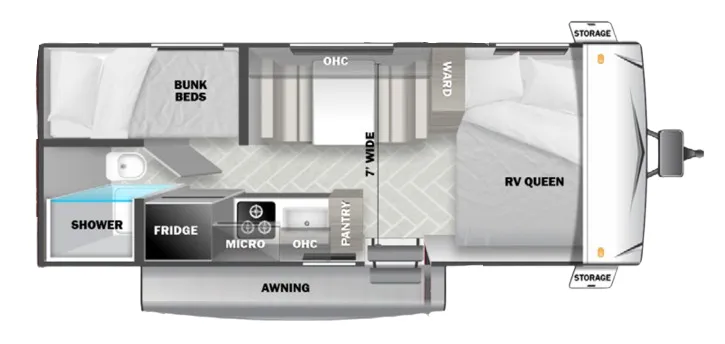 Forest River Wildwood 177BQ floor plan
