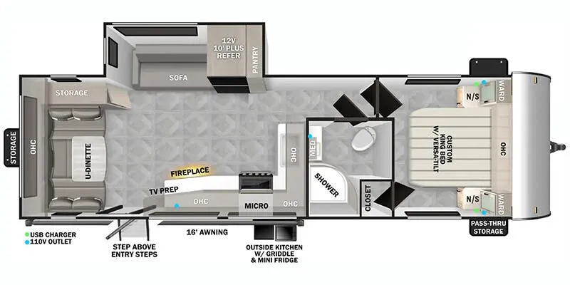 Forest River Salem Northwest 25RD floor plan
