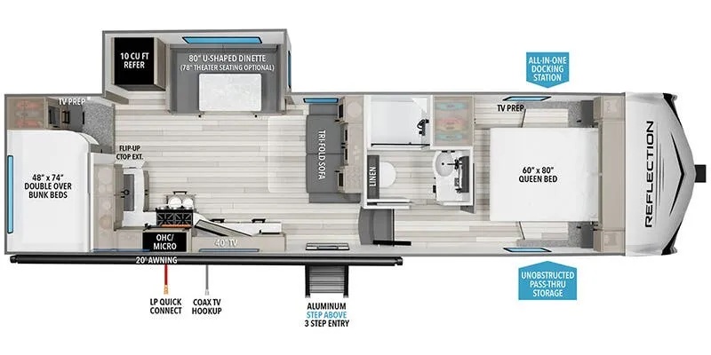 2026 Grand Design Reflection 100 Series 27BH floor plan