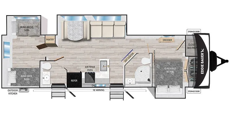 Heartland Eddie Bauer 34BHS floor plan