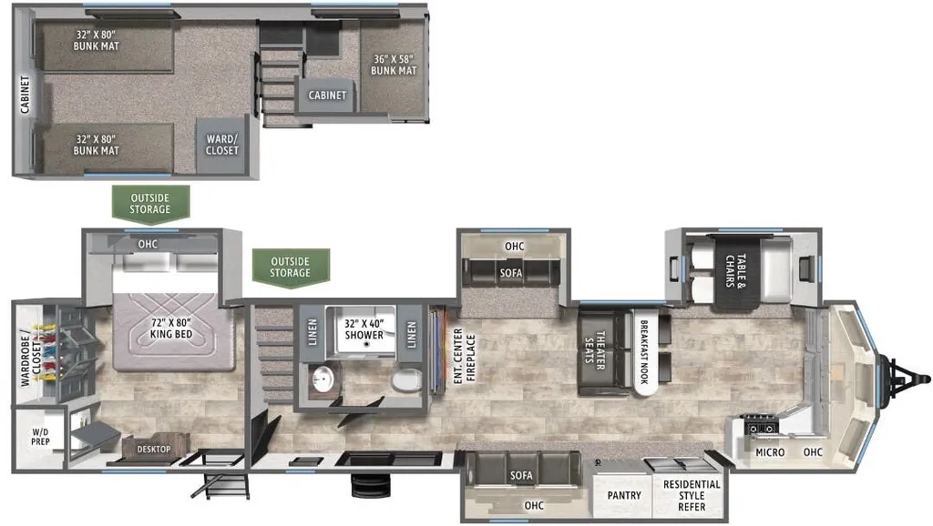 2027 Forest River Puma Vista 403LFT floor plan