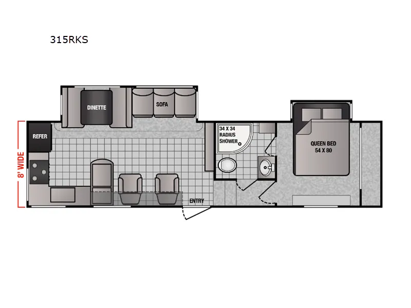 2024 Genesis Supreme Surfside 315RKS — Floor plan