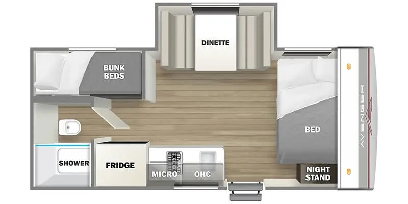 Prime Time Avenger LT 17BHS floor plan