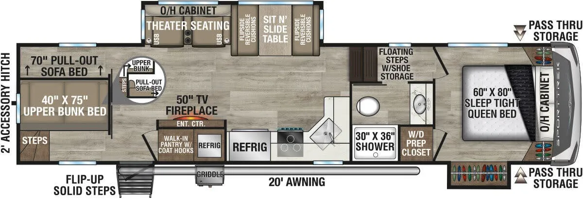 Venture RV SportTrek STF312VTB floor plan
