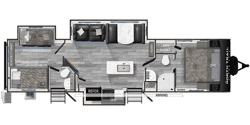 Heartland North Trail Ultra-Lite NT 33BHDS floor plan