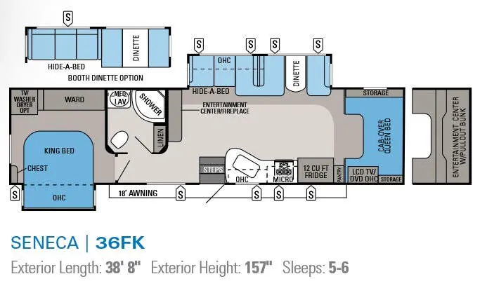 Jayco Seneca 36FK floor plan
