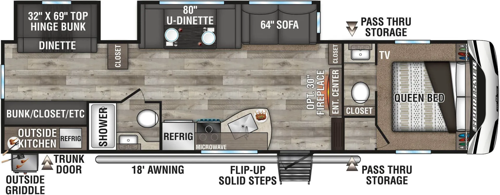 K-Z Sportsmen 302BHK floor plan