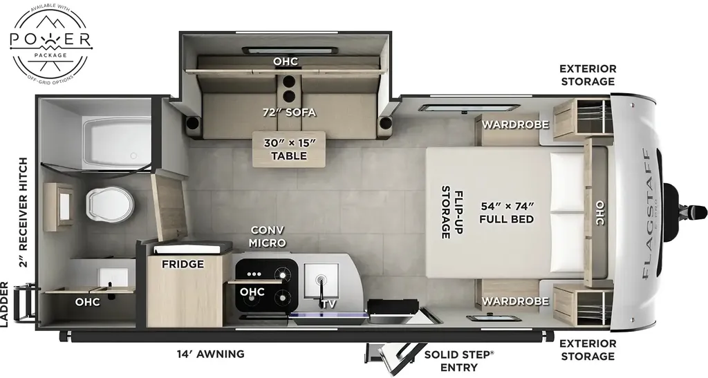 2026 Forest River Flagstaff E Pro 20FBS floor plan