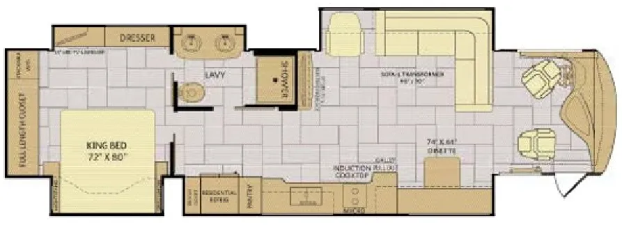 Fleetwood Discovery 39F floor plan