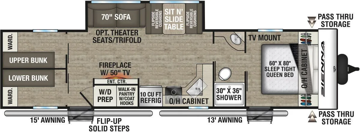 Venture RV Sienna SA311VDB floor plan