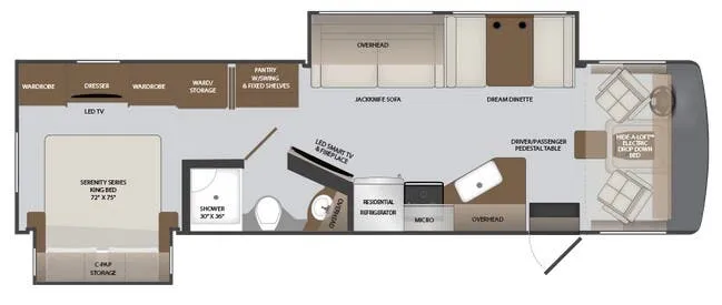 2026 Holiday Rambler Invicta 34MB floor plan
