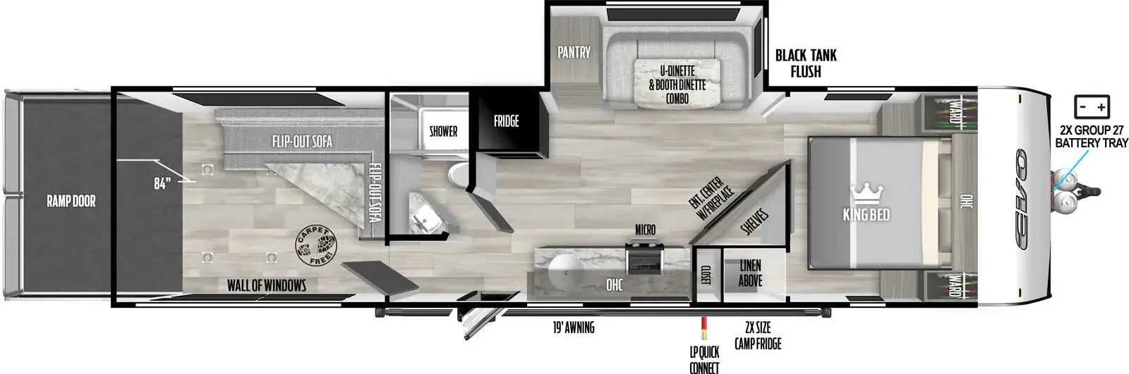Forest River EVO 29TH floor plan