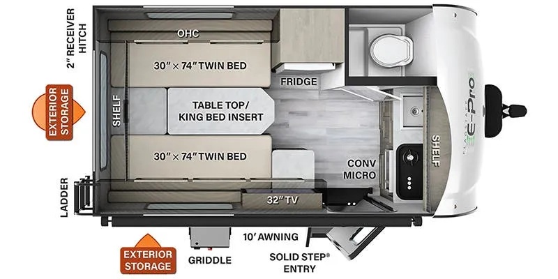 Forest River Flagstaff E-Pro E15TB floor plan