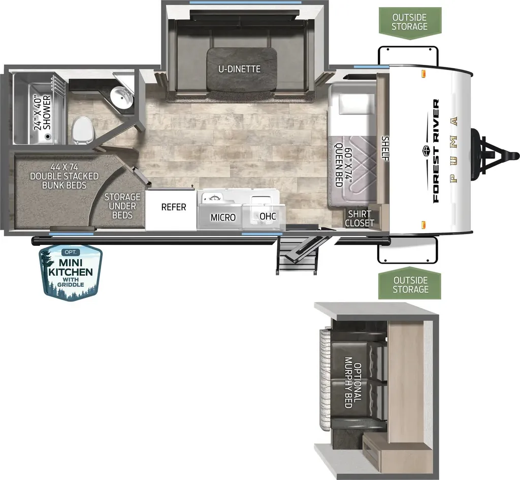 2025 Palomino Puma Camping Edition 18BHCE floor plan