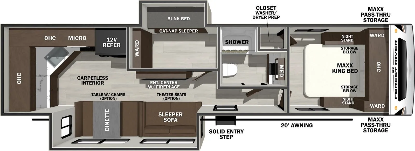Forest River Wildcat Maxx 305MBX floor plan