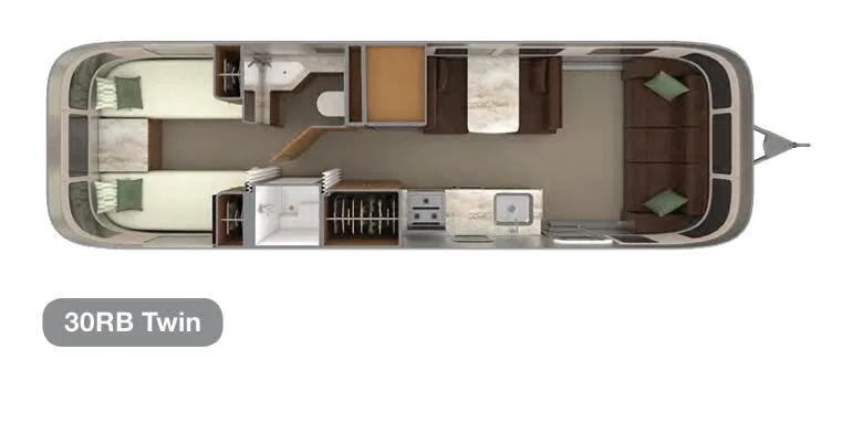 Airstream Classic 30RB Twin floor plan
