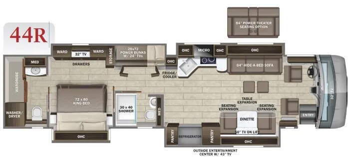 Entegra Coach Anthem 44R floor plan