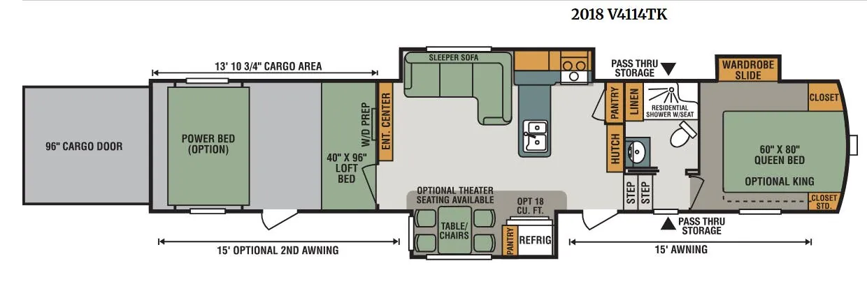 K-Z Venom V4114TK floor plan