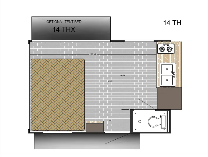 2026 SUNSET PARK RV SUNLITE 14TH - Floor plan