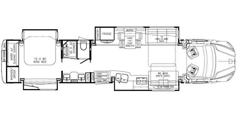 Newmar Supreme Aire 4575 floor plan