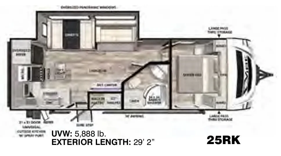 Forest River Vibe 25RK floor plan
