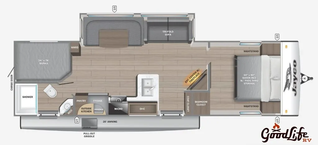 2026 Jayco Jay Feather 29BHB floor plan