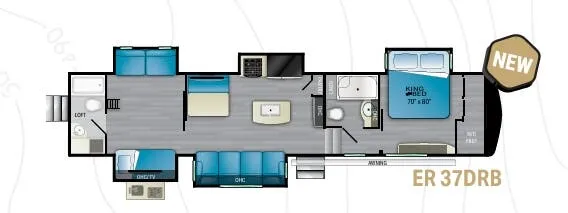Heartland ElkRidge 37DRB floor plan