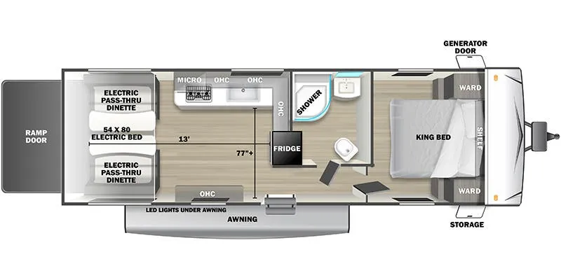 2024 Forest River Stealth 2550SLX floor plan