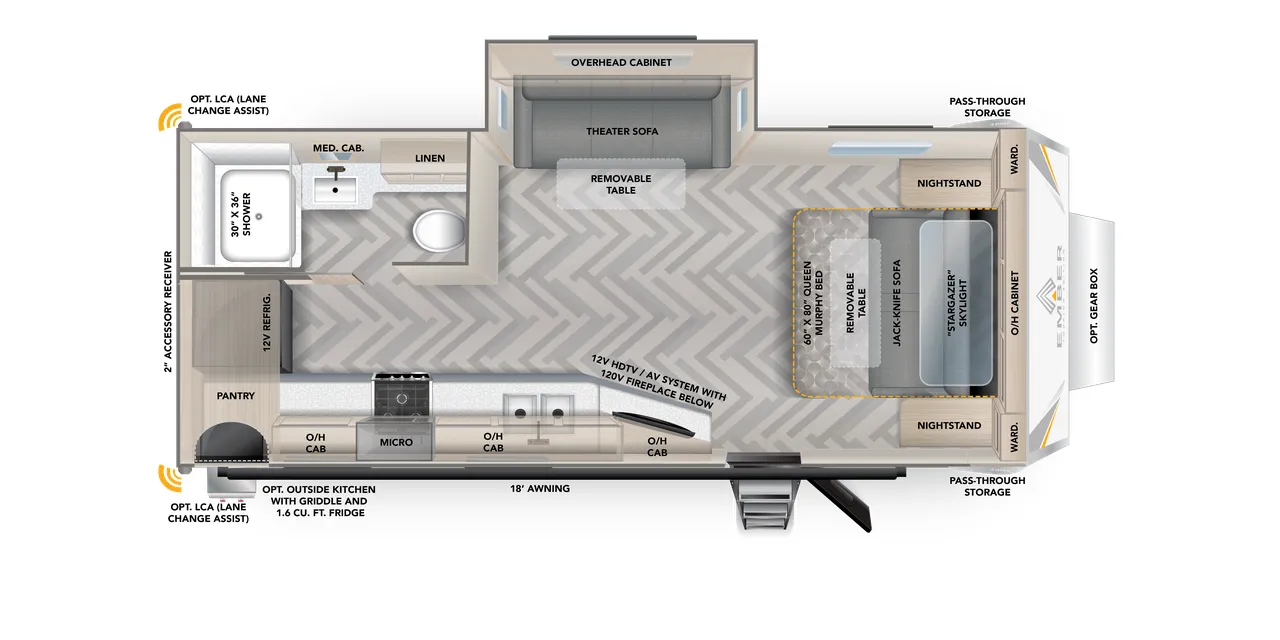 Ember RV Touring Edition 21MRK floor plan