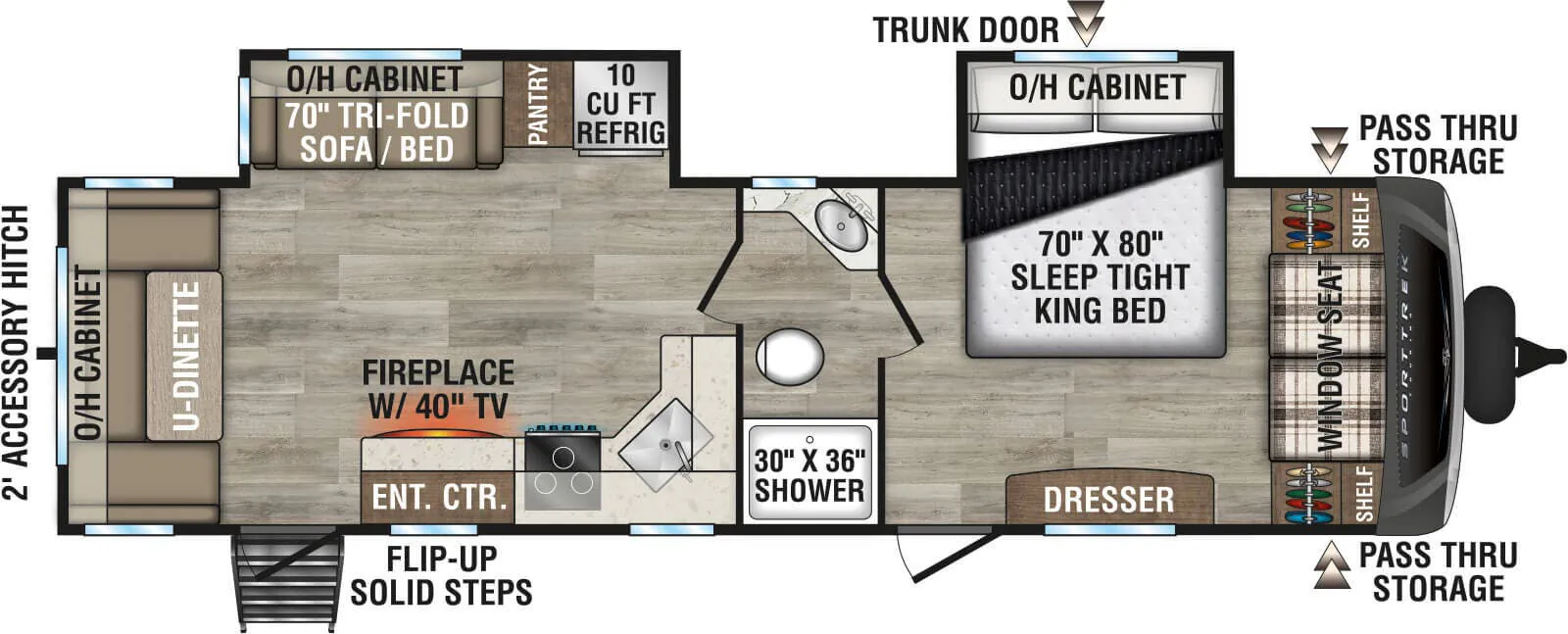 Venture RV SportTrek Touring Edition STT302VRD floor plan