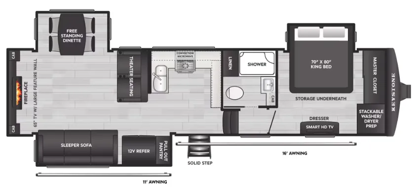 2026 Keystone Alpine 3100RE - Floor plan