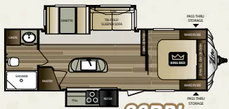 2015 Keystone Cougar XLite 26RBI floor plan