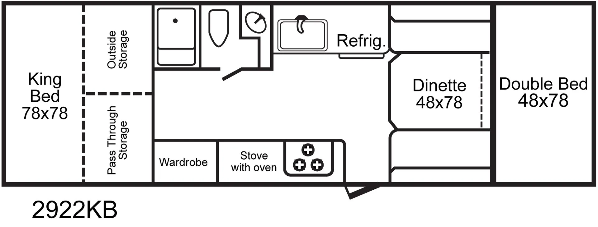 TrailManor 2922 Series 2922 SERIES 2922KB floor plan