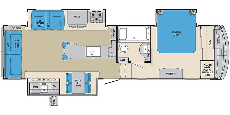 2020 Palomino Columbus 298RLC - Floor plan