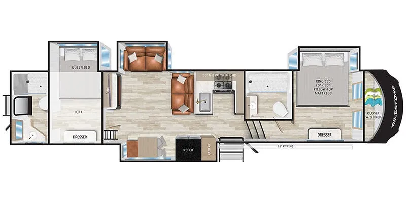 Heartland Milestone 380DSL floor plan