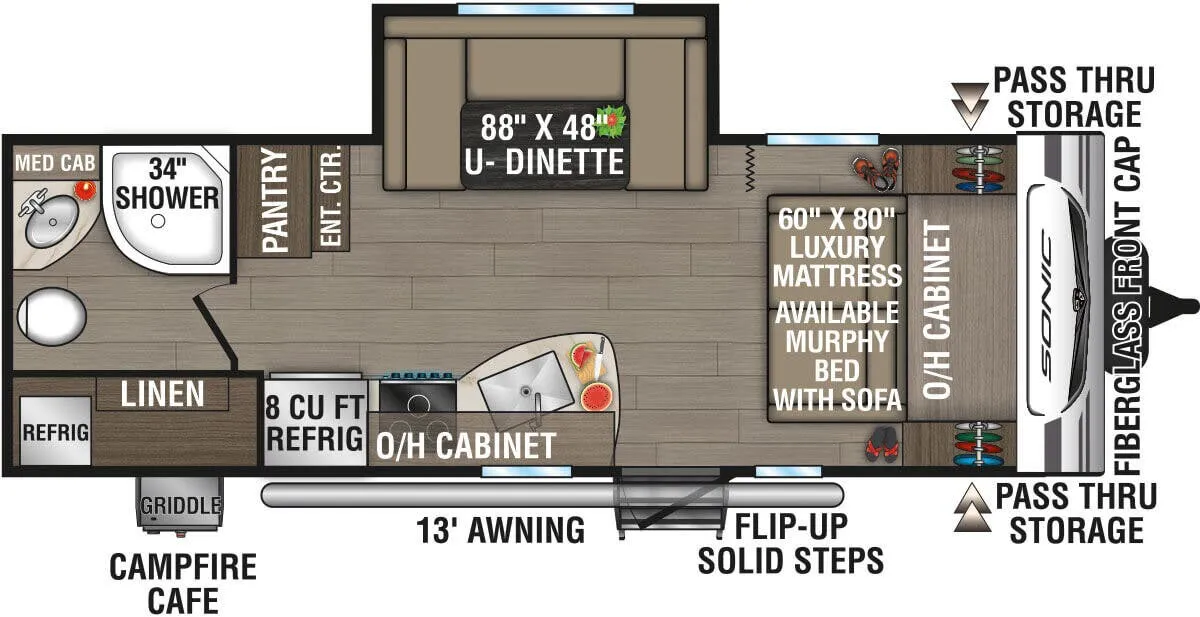 Venture RV Sonic SN220VRB floor plan