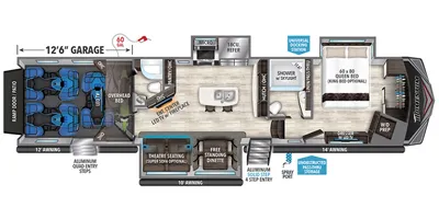 2019 Grand Design Momentum 397TH - Floor plan