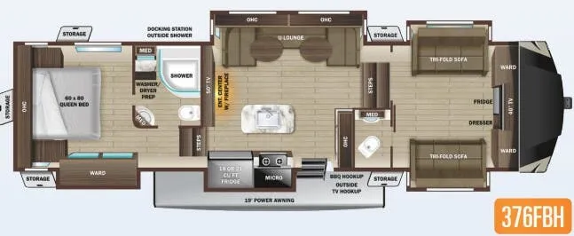 Highland Ridge Mesa Ridge 376FBH floor plan