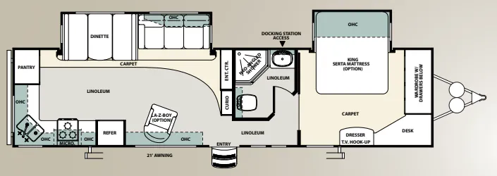 Forest River Sandpiper 301RG floor plan