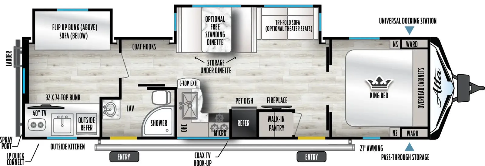East to West Alta 3150KBH floor plan