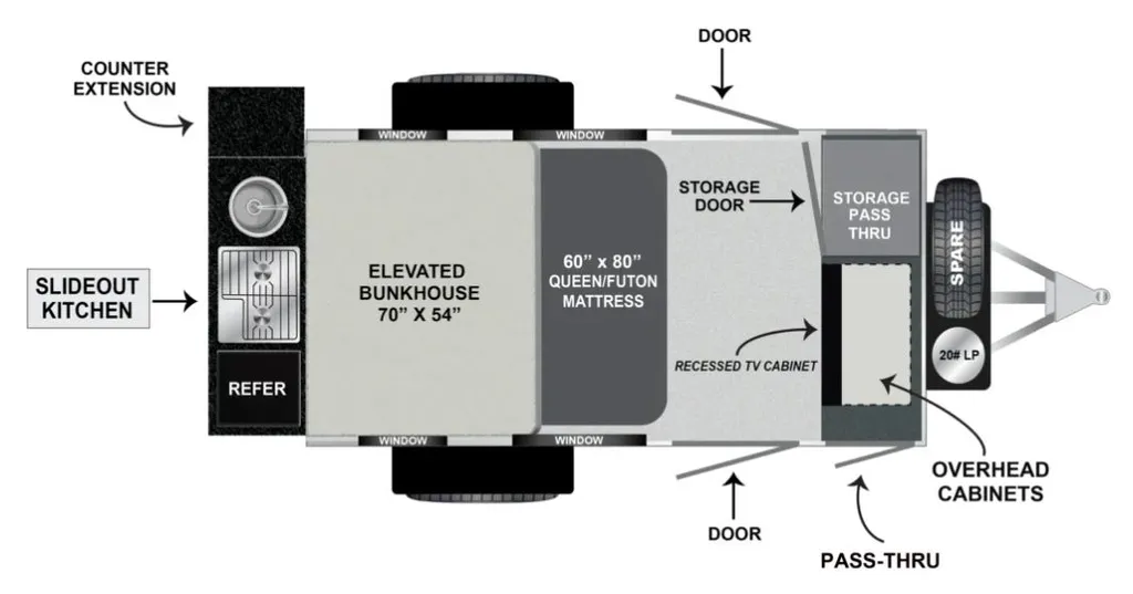 2026 Encore RV ROG 12BH floor plan