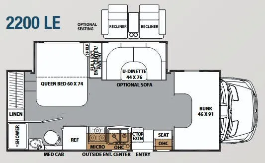 Coachmen Prism LE 2200 LE floor plan