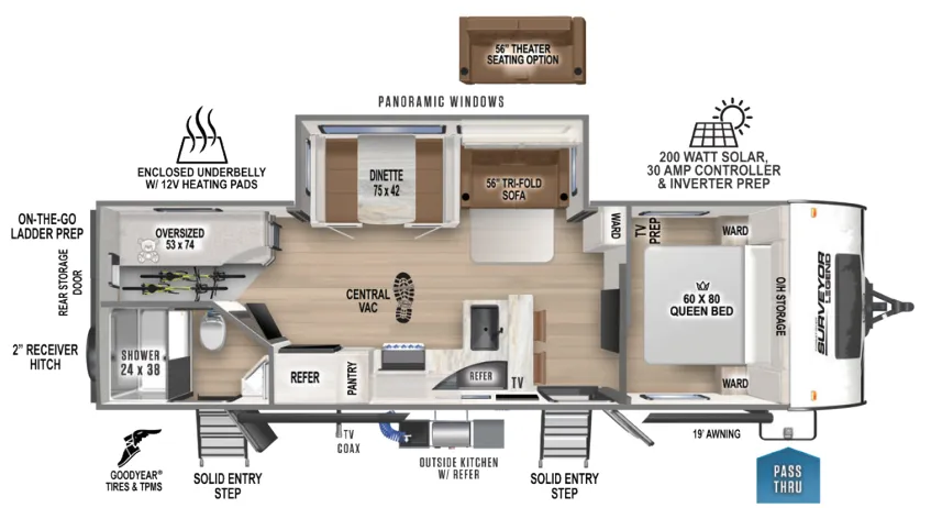 Forest River Surveyor Legend 276BHLE floor plan