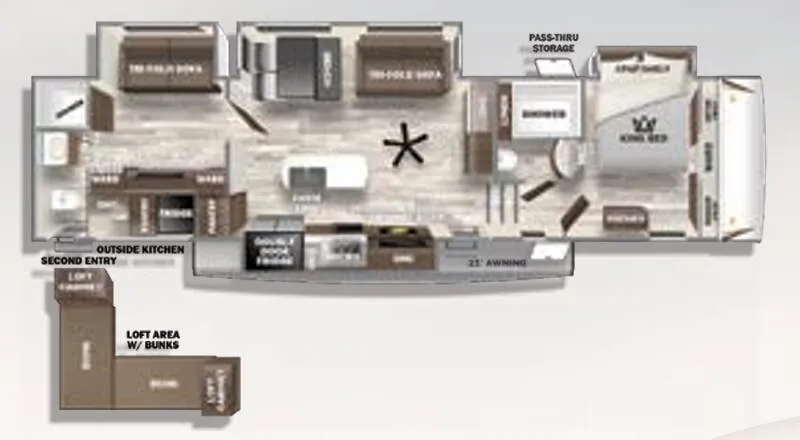 Forest River Sabre 38DBQ floor plan