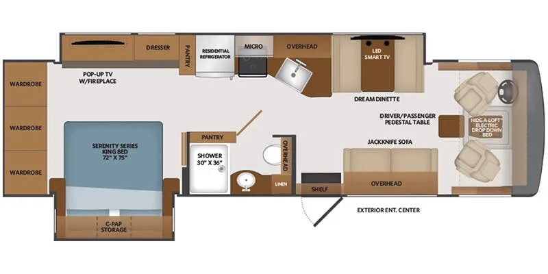 2026 Fleetwood Fortis 32RW - Floor plan