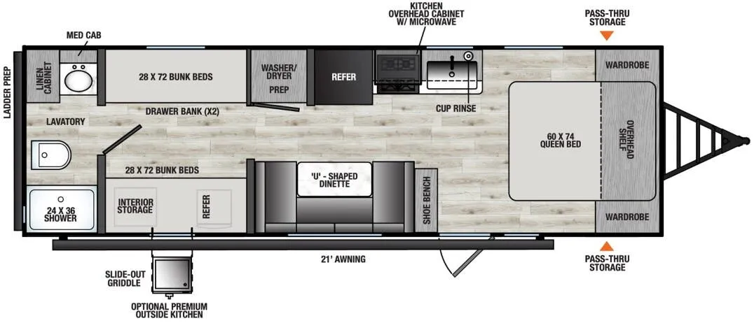 2026 Coachmen Clipper 5K Series 25QBH - Floor plan