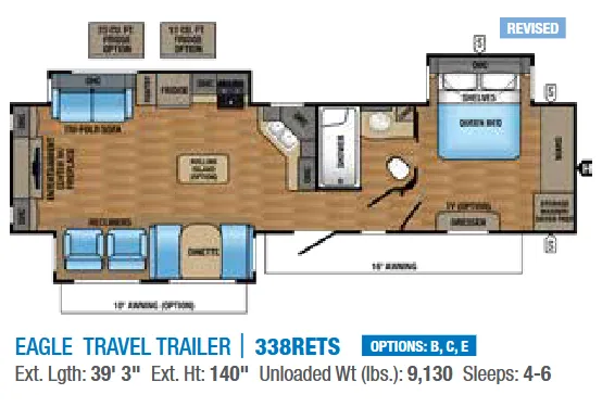 Jayco Eagle 338RETS floor plan