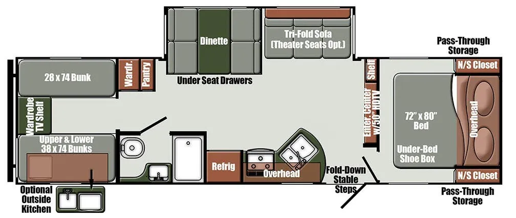 Gulf Stream Matrix Luxury 284QB floor plan